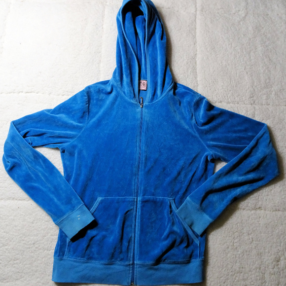 Juicy Couture Jackets & Blazers - Juicy Couture Fleece Blue Full Zip Jacket Size XL